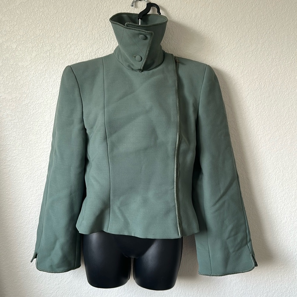 Giorgio Armani Borgonuovo 21 Copper Green Women’s Jacket Made in Italy